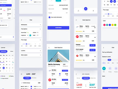 Airline Ticket Reservation Interface by ZhaoWei on Dribbble