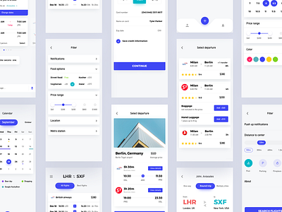 Airline Ticket Reservation Interface app ui ux