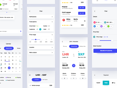 Airline Ticket Reservation Interface （part 3） design ui ux