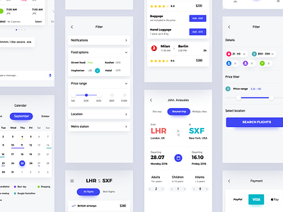 Airline Ticket Reservation Interface （part 3） by ZhaoWei on Dribbble