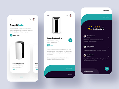 SimpliSafe Concept store design ui ux