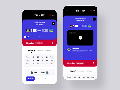 NBA Match Action 1 app design team ui ux