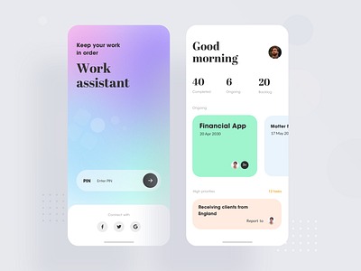 Work assistant APP 1 app design ui ux