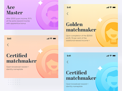 Blind Date App Component branding design illustration ui