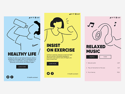 Health guide2 app branding design illustration team ui ux