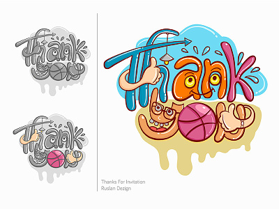 "Thank you", Lettering Illustration Vector illustration letter thank you vector