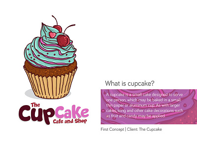 The Cupcake Logo | First Concept concept cupcake hand drawn illustration logo