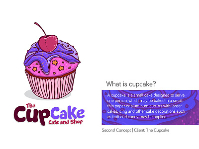 The Cupcake Logo | Second Concept cupcake hand drawn illustration logo