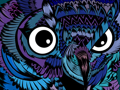 Owl adobe draw animal colour drawing eyes illustration ipad owl paint