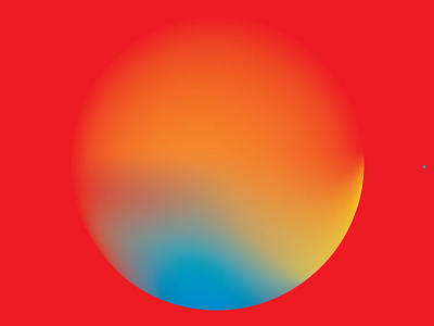 Colour Exploration #6 blue circle colour gradient illustrator orange red shades yellow