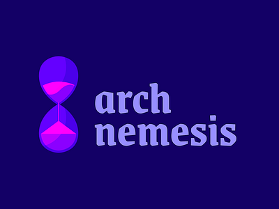 My side gig logo branding graphic design hourglass icon illustration logo magenta nemesis purple
