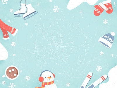 Winter time christmas holiday illustration new year snow sport winter