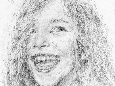 Happy time drawing face graphite head joy portrait smile