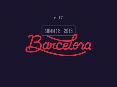 Barcelona lettering summer