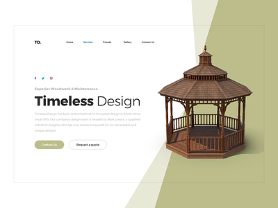 Timeless Design redesign branding design hero landing page redesign sketch ui user interface ux