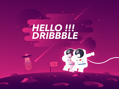 Hello Dribbble drawing dribbble first hello illustration shot