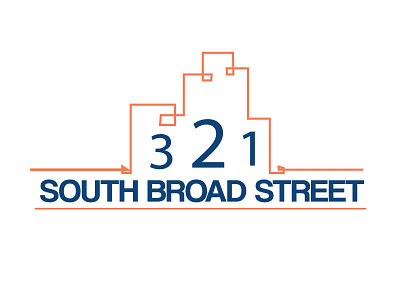 321 SOUTH BROAD STREET REAL STATE LOGO brand building company consulting home logo mortgage multifamily real state residence street urban