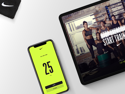 Nike's connected Digital workout app arcade crossfit exercise mobile nike tablet design ui ux workout