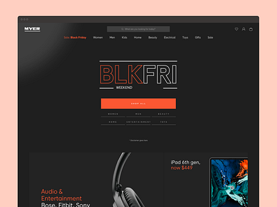 Black Friday Homepage — Myer