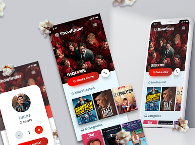 Showfinder UI cinema netflix show ui uidesign userinterface ux