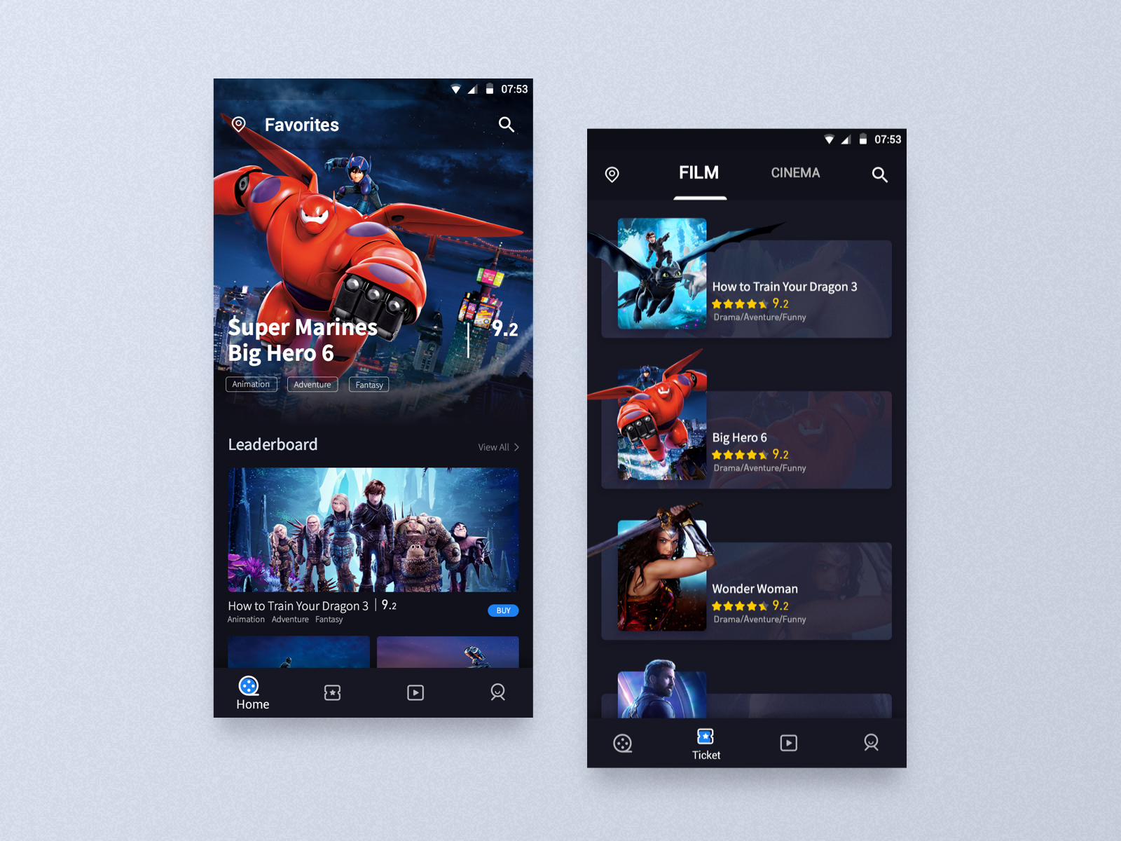 Marvel Movie App by JJyoo for UDS on Dribbble