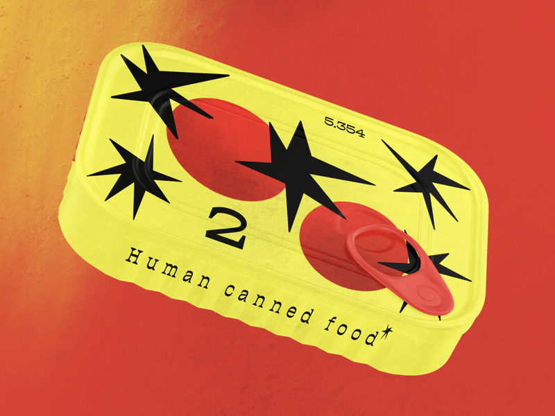 Illustration - Human canned food*