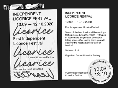 Branding - Licorice Festival branding caligraphy figma helvetica neue illustration illustrator photoshop typography
