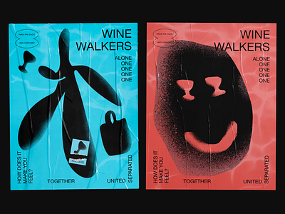 Poster - Wine Walkers branding graphic illustration poster procreate procreate art sticker typography