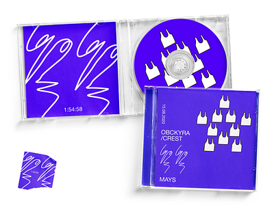 OBCKYRA/CREST - ALBUM SET album artist compact disk design graphic illustration music techno typography