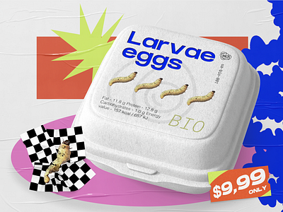 Product Package - Larvae eggs branding design graphic illustration konturpasha poster poster a day poster art poster design typography
