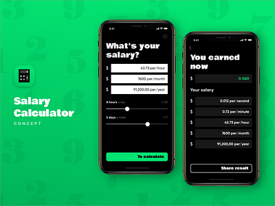 Salary Calculator app branding design e commerce ios logo ui ux