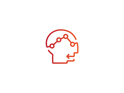 Consumer Analytics brandmark data head icon logo