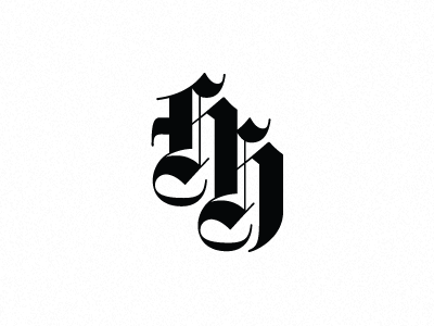 HH blackletter monogram