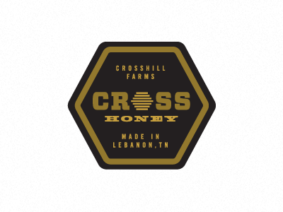 Cross Hill Farms hellenic wide honey icon logo trade gothic vitesse