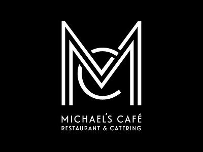 Michaels Café Restaurant & Catering icon landmark logo mark monogram