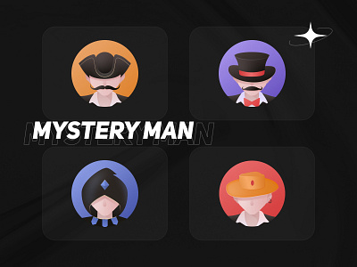 Mystery man design animation ui