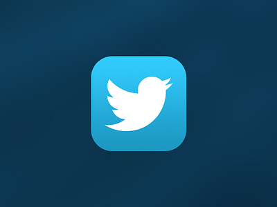 Twitter app apple blue icon ios7 iphone twitter ui white