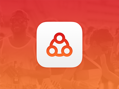 Joining app icon identity ios iphone joining logo orange red white