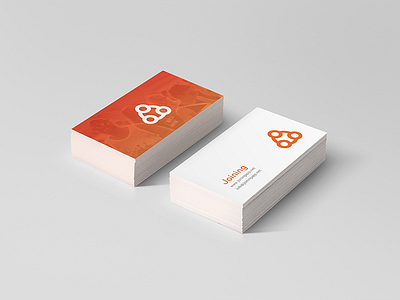 Joining app business cards icon identity ios iphone joining logo orange red white