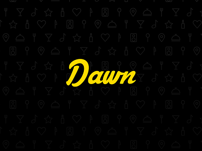 Dawn - The Logo app black city concept dawn hackathon ios logo nightlife yellow