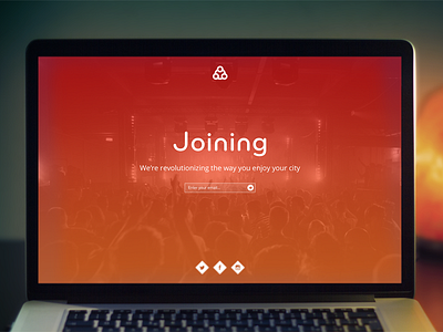 Joining - Early Access app beta black icon ios joining landing macbook orange webpage white