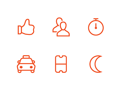 Joining Icons app beta icon ios joining landing orange outline startup thumb website white