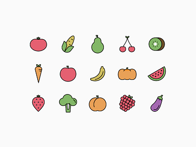 Fruit & Veggie Icons