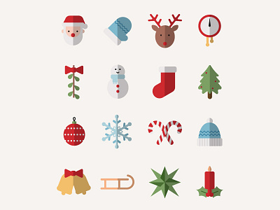 Christmas Icons christmas flat icon iconography icons linear vector winter