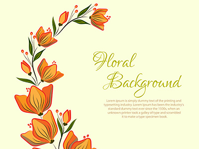 Floral Vector Background background floral floral background floral vector flower design orange color vector vector background