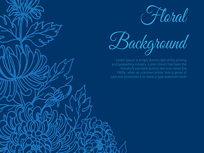 Floral Vector Background background blue floral floral background flower pattern mums vector vector background