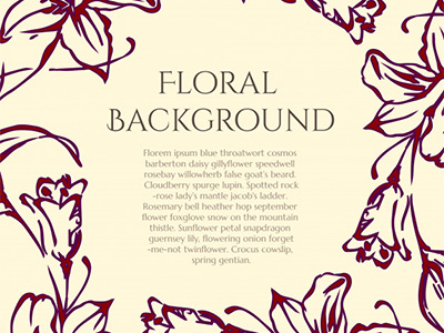 Floral Vector Background download floral floral background flowers hand drawn simple sketched vector vector background