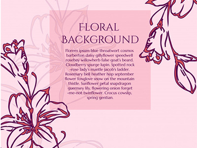 Floral Vector Background
