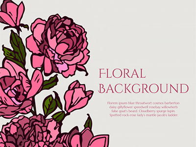 Floral Vector Background download floral floral background flowers hand drawn simple sketched vector vector background