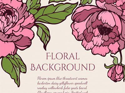 Floral Vector Background download floral floral background flowers hand drawn simple sketched vector vector background